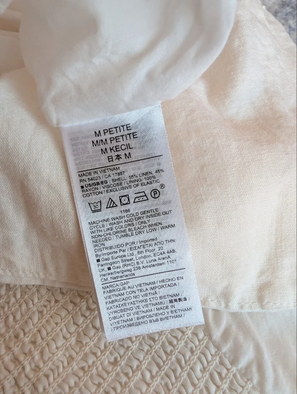 GAP White Sleeveless Linen-Blend Maxi Dress - Picture 11 of 11